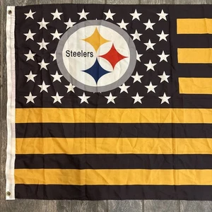 PITTSBURGH STEELERS Bandera Equipo Logo Bandera Fútbol Regalo Deporte Universidad Decoración de Pared - Imagen 1 de 20