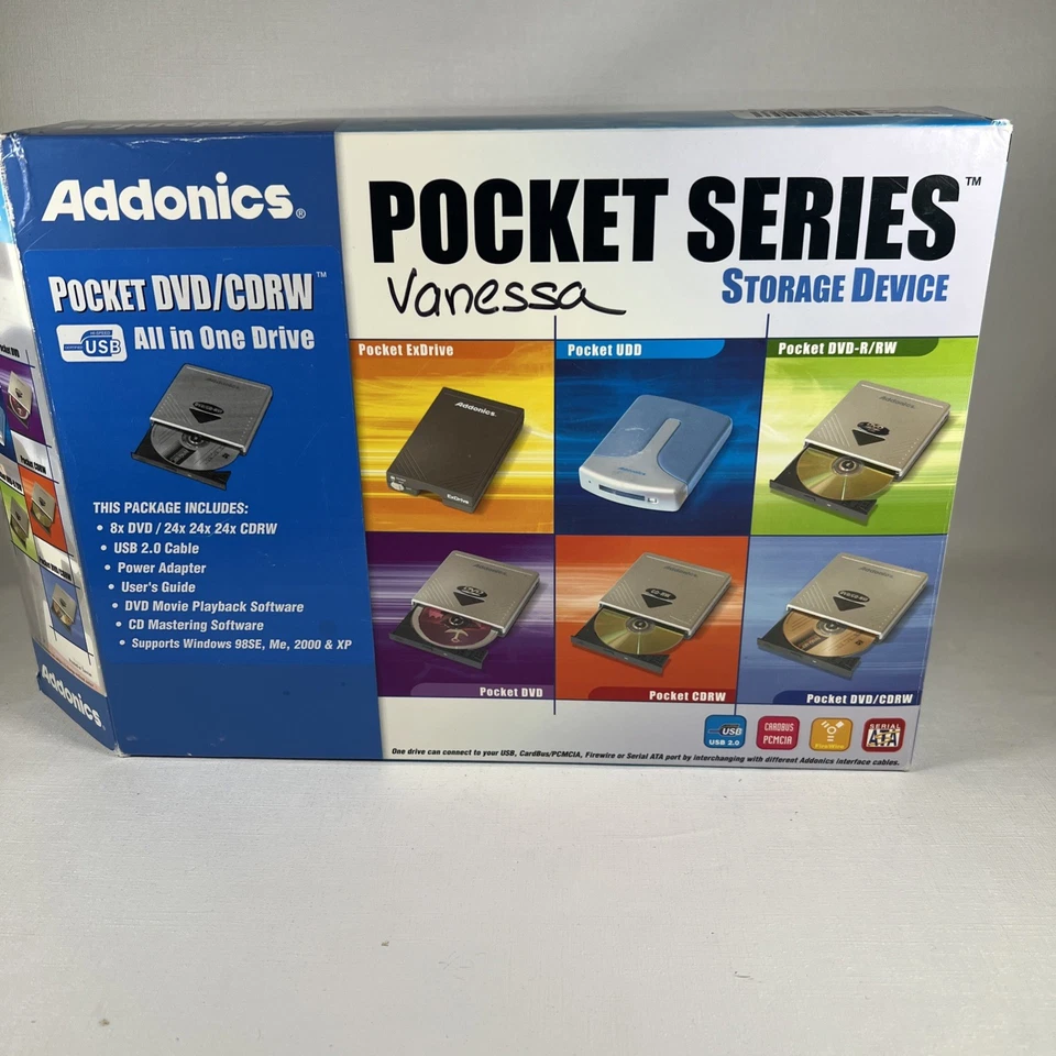 Addonics All In One Drive DVD CDRW Disk Drive Unit Pocket Series Storage Device - Image 1 of 4