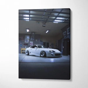 Toyota Supra MK4 High Resolution Museum Quality Vertical Automotive Canvas Print - Picture 1 of 14