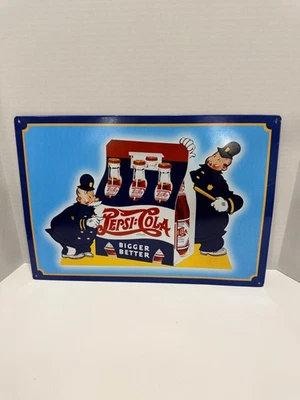 Pepsi-Cola 5¢ Bottle Tin Sign – Die-Cut Embossed ~23" x 7" – Licensed Wall Art - Image 1 of 4