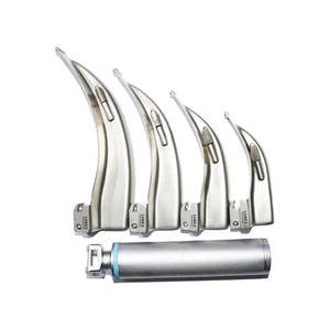Premium LED Macintosh Laryngoscope 5pc Set adult Surgical Anesthesia Instrument - Picture 1 of 3