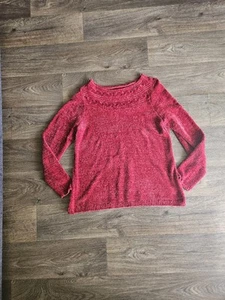 Suéter Croft & Barrow Tejido Rojo Suave - Acogedor Capa Diaria Talla Grande - Imagen 1 de 5