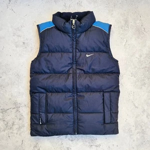 Vintage Nike Puffer Vest Gilet Navy Blue - Picture 1 of 4