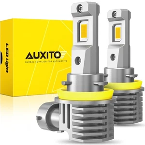 2X H11 H8 H9 LED Headlight Fog Light Bulbs Kit 3000K Golden Yellow High Low Beam - Picture 1 of 10