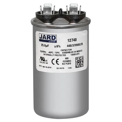 25 uf/MFD 440 VAC volts Round Run Capacitor 50/60 Hz MARS NGM JARD 12740 - Image 1 of 3