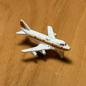Vintage Galoob Micro Machines Boeing 747 White Red Yellow Jet Aircraft - Picture 1 of 5