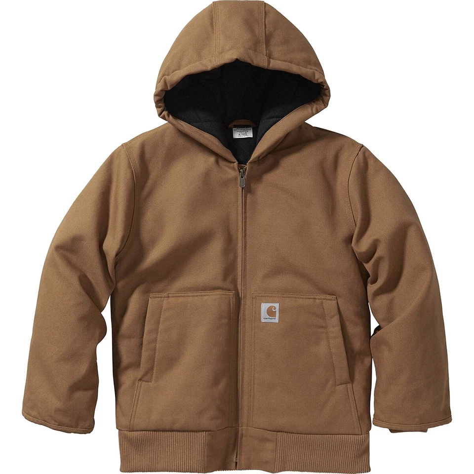 Carhartt  OJ8545 Kids Active Hooded Jacket Canvas Insulated Brown New with tag - Image 1 of 1