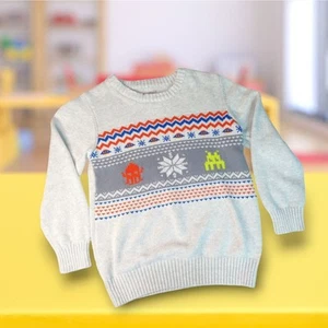Space Invaders Video Games Alien Boys Pullover Sweater 365 Kids Garanimals SZ 6 - Picture 1 of 9