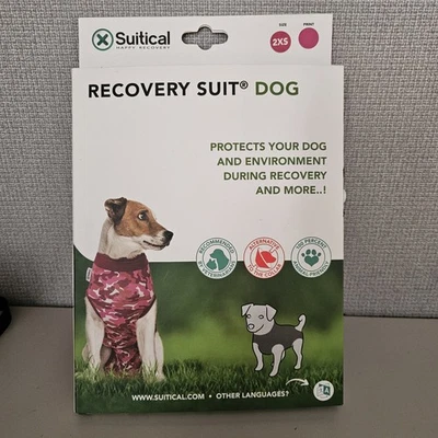 Traje de Recuperación Adecuado para Perros Talla XS Rosa Camuflaje NUEVO Foto 1 de 3