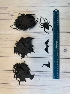 150 Pcs Halloween Bat Spider Witch Hat Shaped Paper Cutouts Scrapbook Party - Picture 1 of 11
