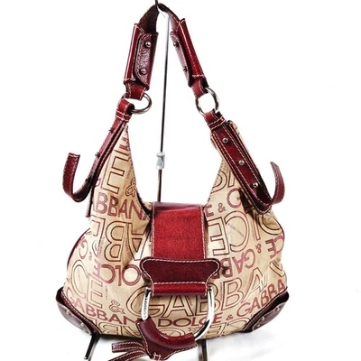 NO TARIFF DolceGabbana Shoulder Bag Beige Canvas 4743460 - Image 1 of 4