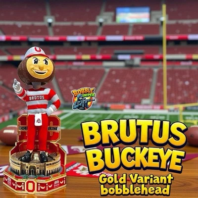 BRUTUS Buckeye Ohio State Buckeyes 100 Aniversario Mascota Variante Bobblehead Foto 1 de 4