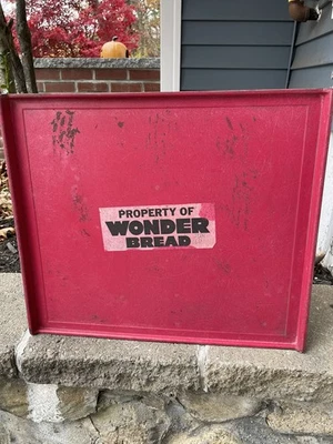 Vintage 1960s WONDER BREAD fiberglass Pink Big Bread Tray - Image 1 of 4