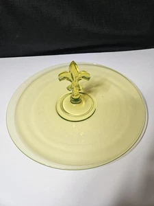 Fostoria Fairfax Yellow Topaz Center Handle Serving Tray - 11.5" - Picture 1 of 5