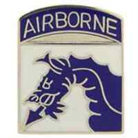 US ARMY 82nd Airborne Shield Pin Double Post