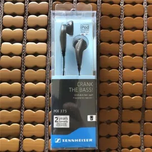 Sennheiser MX375 Auriculares Intrauditivos Tipo Plano Auriculares - Negros Nuevos - Imagen 1 de 4