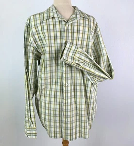 Banana Republic Men XL Shirt Long Sleeve Cotton Green Plaid Excellent Gift - Picture 1 of 9