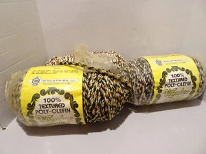 Trenza Macrame Cable Artesanal Maravilloso Giro Fibra de Olefina LOTE 3 Esmaletas Marrón Bronceado - Imagen 1 de 3