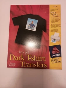 Avery INk Jet Dark T-Shirt Transfers - 5/ 8.5"x11 Sheets 3279 - Afbeelding 1 van 2