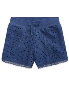 POLO RALPH LAUREN Girls Embroidered Jersey Shorts In Federal Blue Size 6 - Picture 1 of 1