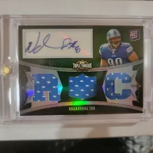 2010 TOPPS TRIPLE THREADS NDAMUKONG SUH ROOKIE PATCH AUTOGRAPH NUMBERED 46/50 - Picture 1 of 2