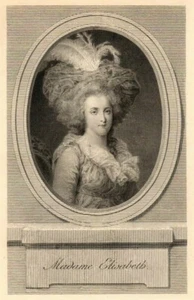 Antiker Kunstdruck Portrait Madame Elizabeth Hübsche Frau Mode Kunstdruck - Bild 1 von 2