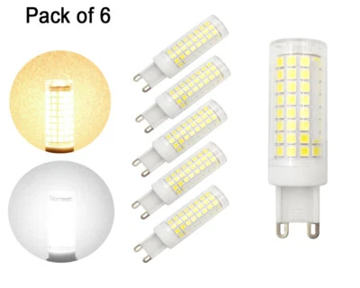 6pcs G9 Led Light Bulb 102LED 9W 110V 120V Ceramics Light Daylight/Soft White H - Image 1 of 4