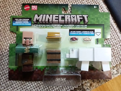 Minecraft Fisherman & Polar Bear BRAND NEW - Image 1 of 2