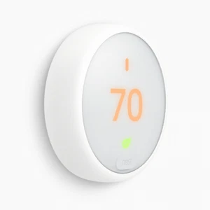 Google Nest Thermostat E T4000ES Programmable A0063 White No Wiring Base - Picture 1 of 5