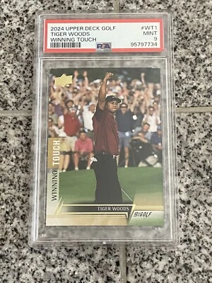 2024 Upper Deck Golf Winning Touch Tiger Woods #WT-1 1:4320 Packs PSA 9 - Image 1 of 2