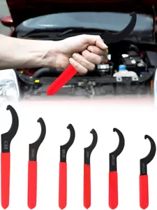 6Pcs Hook Wrenches Tools Set C-Shape Spanner Wrench Universal Half Moon Wrench₡ - Picture 1 of 11