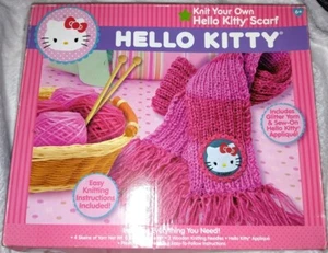 Hello Kitty Schal Bastelset Stricken Sie Ihre eigene Horizon Gruppe Neu aus altem Lagerbestand Vintage - Bild 1 von 3