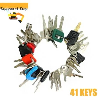 41 Heavy Equipment Key Set Case Cat Komatsu JD JCB Kubota Bobcat JLG Genie Volvo - Image 1 of 3