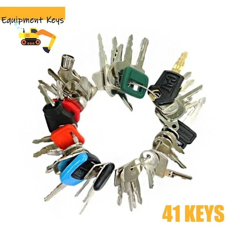 41 Heavy Equipment Key Set Case Cat Komatsu JD JCB Kubota Bobcat JLG Genie Volvo - Image 1 of 3