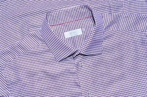 Eton Mens Contemporary Long Sleeve Purple/White Shirt Size 43 / 17 - Picture 1 of 5