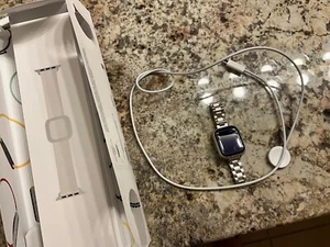 Apple Watch Series 7 41mm Aluminum Case with Sport Band - Starlight, Regular... - Picture 1 of 1