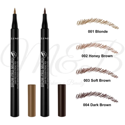 RIMMEL Brow Pro Micro 24HR Precision Stroke Eyebrow Felt-Tip Pen *CHOOSE SHADE* - Image 1 of 4