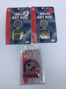 New England Patriots Super Bowl Key Ring Lot Of 3 Package Damaged - Picture 1 of 4