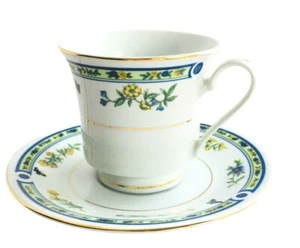 Truly Tasteful Tea Coffee Cup 2.25" Tall Saucer 4.5" Flowers Butterflys Vtg - Picture 1 of 6
