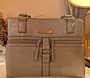 ROSETTI Midtown Tan Satchel Shoulder Bag Smoke Purse Handbag Vegan Leather - Picture 1 of 9