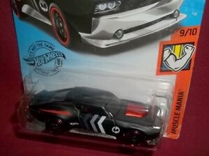 Hot Wheels Muscle Bound Muscle Mania #9/10 Black Die-Cast 1:64 Scale On Card