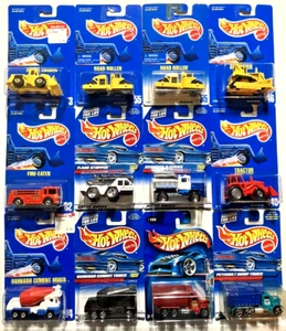 Hot Wheels~ WORK TRUCKS ~ Construction~ Lot Of 12 ~BULLDOZER-PETERBUILT~1:64~VG+ - Picture 1 of 23