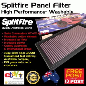 Filtro de aire panel lavable de alto flujo Splitfire se adapta a Commodore VT-VZ 3.8L V6 5.7L V8 - Imagen 1 de 2