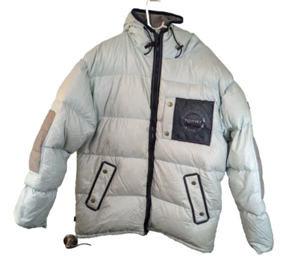 Tommy Jeans, men's, down, puffer coat, light green, size XL - Image 1 of 4