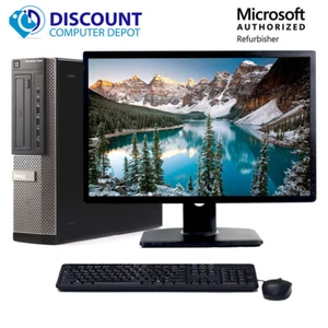 Dell OptiPlex Desktop Computer PC 8GB RAM 256GB SSD 22" LCD Windows 10 Pro Wi-Fi - Picture 1 of 6