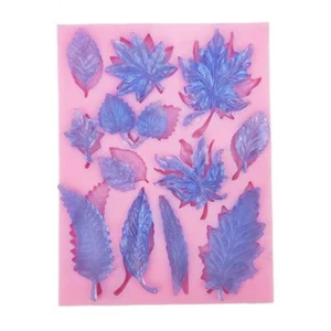 Assorted Leaves Mould Fondant Icing Cake Decorating Chocolate Leaf Resin Crafts - Picture 1 of 10