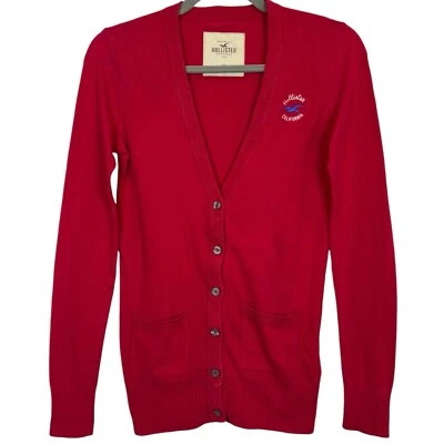 Cárdigan Hollister De Colección Cuello en V Profundo Talla M Ajustado Bella Swan Preppy Y2K Años 90 Foto 1 de 4