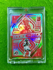 Tarjeta de novato Justin Fields Gold Prizm RC 2021 Donruss Elite Justin Fields SP #/10 - Imagen 1 de 12