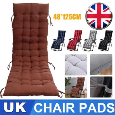 SUN LOUNGER CUSHION BENCH CHAIR SUNBED GARDEN RECLINER REPLACEMENT ANTI SLIP PAD