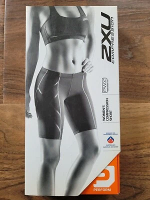 NEW 2XU Compression Short Women's SMALL BLACK/NERO WA1932b - Image 1 of 2